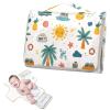 Cartoon Summer Tree Cute Reusable Changing pad Covers with Tissue Pocket Diaper Changing pad Portable Lightweight & Foldable Changing Station view 2