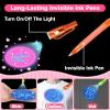 24 Pack Valentines Invisible Ink Pen with UV Light, Valentines Day Gifts for Kid with Valentine Cards Spy Pen School Classroom Prizes Valentines Day Gifts for Kids Boy Girl Valentine Party Favors view 4