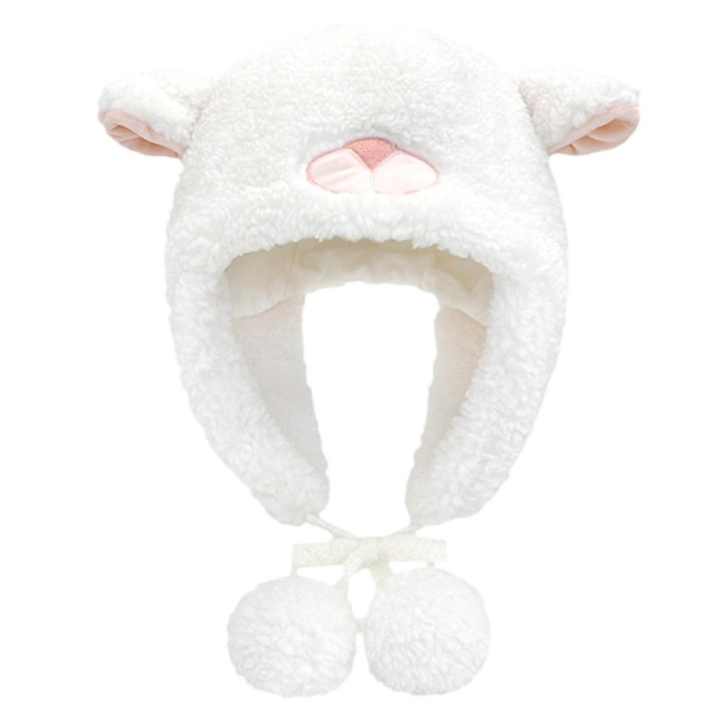 Ywmsfl Cute Furry Lamb Girls Painter Hat Cartoon Animal Cosplay Headdress Ruffled Lace Faux Lamb Painter Hat With Furry