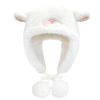 Ywmsfl Cute Furry Lamb Girls Painter Hat Cartoon Animal Cosplay Headdress Ruffled Lace Faux Lamb Painter Hat With Furry view 1