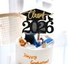 Class of 2026 Cake Topper, Congrats Grad/You Did It, High School/College/Bachelor/Master Graduation Party Decorations Supplies, Black and Gold Glitter view 2