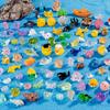 100PCS Mini Ocean Resin Animals Tiny Sea Animals Figurines Marine Miniature Plastic Animals Aquarium Ornaments Decorations for DIY Fish Tank Potted Micro Fairy Garden Dollhouse view 4