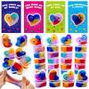 28 Packs Valentines Day Gifts for Kids, Valentines Galaxy Hearts Slime with Valentines Cards Stress Relief Fidget Toy School Classroom Prizes Exchange Gifts for Kids Boy Girl Valentine Party Favors view 1