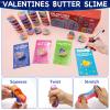 28 Packs Valentines Day Gifts for Kids, Valentines Galaxy Hearts Slime with Valentines Cards Stress Relief Fidget Toy School Classroom Prizes Exchange Gifts for Kids Boy Girl Valentine Party Favors view 4