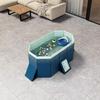 1.6m PVC Folding Pool (Non-Inflatable) - Blue - Large Capacity Summer Pool for Outdoor Patio, Beach, Garden - Cozy Water Fun view 1