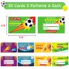 30 Pack Valentines Day Sport PU Balls with Gift Card , Mini Sports Ball Sqishy Toy Foam Squeeze Stress Relief Exchange Cards Gift Prizes Classroom Game Valentines Party Favors for Kids Girls Boys view 3