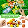 30 Pack Valentines Day Sport PU Balls with Gift Card , Mini Sports Ball Sqishy Toy Foam Squeeze Stress Relief Exchange Cards Gift Prizes Classroom Game Valentines Party Favors for Kids Girls Boys view 4