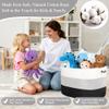 120L Extra Large Blanket Basket, Oversized Woven Cotton Rope Storage for Clothes, Pillows & Laundry, Toy Storage for Stuffed Animals with Handles for Kids Room, Living Room & Bedroom (Black/White) view 4