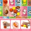 30 Pack Valentines Day Gifts for Kids ,Sports Keychain Stress Balls with Cards Mini PU Foam Squeeze Toys School Classroom Prizes Game Valentines Day Gifts for Kids Boy Girl Valentine Party Favors view 3