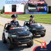 Costzon 2-Seater Ride on Police Car, 24V 4WD Licensed Chevrolet Kids Electric Vehicle with Megaphone, Siren, LED Flashing Lights, Storage Trunk, Toddler Remote Control Toy Car, Gift for Boys Girls view 2