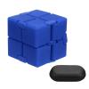 HEARTOOL Fidget Magic Cube Toy Mini Stress Release Finger Flip Cube Toys, ABS Stress Relieving & Handheld Fidget Magic Game in Bag Perfect for Adults (Blue) view 1