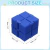 HEARTOOL Fidget Magic Cube Toy Mini Stress Release Finger Flip Cube Toys, ABS Stress Relieving & Handheld Fidget Magic Game in Bag Perfect for Adults (Blue) view 2