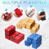 HEARTOOL Fidget Magic Cube Toy Mini Stress Release Finger Flip Cube Toys, ABS Stress Relieving & Handheld Fidget Magic Game in Bag Perfect for Adults (Blue) view 4
