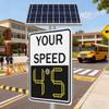 HCAUYNN Solar Radar Traffic Sign, LED Speed Limit Feedback Sign - Adjustable Speed Monitor, Durable Design for Highways & Street Use 24"x35" White view 1