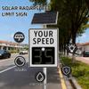 HCAUYNN Solar Radar Traffic Sign, LED Speed Limit Feedback Sign - Adjustable Speed Monitor, Durable Design for Highways & Street Use 24"x35" White view 2