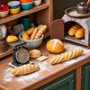 4 Pcs 1/12 Miniature Bread Resin Dollhouse Decoration Mix Bakery Bread Mini House Food Decoration Accessories view 2