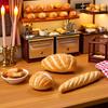 4 Pcs 1/12 Miniature Bread Resin Dollhouse Decoration Mix Bakery Bread Mini House Food Decoration Accessories view 4