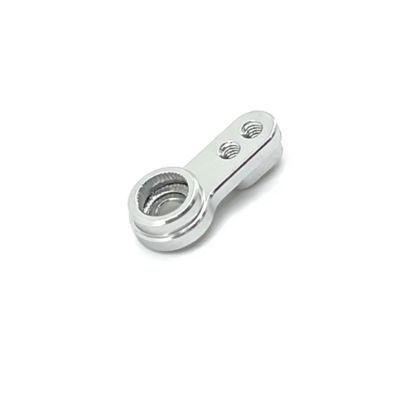 RC Car Upgrade Part For FMS For FCX24 XQ 1/24 Metal Servo Arm Remote Control Car Upgrade Repairs Replacement Accessories(Silver)