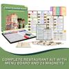Kulture Games Create Your Restaurant Play Kit - Kids Pretend Play Set STEM Educational Toy - Magnetic Menu Board 24 Food Magnets Play Money - Entrepreneurship Learning Toys Ages 8 Up - Gift Kids view 2