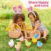 Babelshar 4 PCS Easter Wind Up Chick Toys Plush Jumping Bunny Toy Hopping Animals Clockwork Windup Rabbit Birthday Easter Basket Stuffers Party Favors for Kids Toddlers view 3