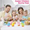 Babelshar 4 PCS Easter Wind Up Chick Toys Plush Jumping Bunny Toy Hopping Animals Clockwork Windup Rabbit Birthday Easter Basket Stuffers Party Favors for Kids Toddlers view 4
