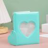 2 Pcs Love Heart Photocard Holder Book, BetterJonny 3 Inch Mini Photo Album Heart Hollow Card Binder Pendant 32 Pockets kpop photocard binder for Star Chasing Photo Collection (White, Mint Green) view 2