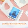 2 Pcs Love Heart Photocard Holder Book, BetterJonny 3 Inch Mini Photo Album Heart Hollow Card Binder Pendant 32 Pockets kpop photocard binder for Star Chasing Photo Collection (White, Yellow) view 3