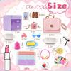 116Pcs Dollhouse Mini Accessories Set - Makeup Tools Bathroom Toiletries Handbag for DIY Micro Scene Decoration Simulation Shampoo Hair Dryer Cosmetic Brush for Bedroom Girl Novelty Toy Jewelry Box view 2