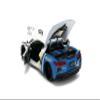 Jada Toys Bigtime Muscle 1:24 2020 Chevy Corvette Stingray Die-cast Car Opening Doors, Hood, Trunk, Rubber Tires(Blue/White) view 2