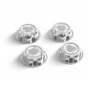 4PCS 17mm Hex Wheel Nut Dustproof Anti-Skid Mount Cap CNC Aluminum Compatible with 1/8 Buggy Off-Road Monster Truck Traxxas X-Maxx Summit E-Revo HPI HSP Losi Kyosho Tamiya (Silver) view 1