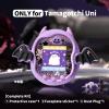 BUBBLELOGUS Devil Wing Case for Tamagotchi Uni, Silicone Cover with Holographic Laser Faceplate Sticker & Star Dust Plug, 3-in-1 Set (Purple) view 2