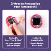 BUBBLELOGUS Devil Wing Case for Tamagotchi Uni, Silicone Cover with Holographic Laser Faceplate Sticker & Star Dust Plug, 3-in-1 Set (Purple) view 4