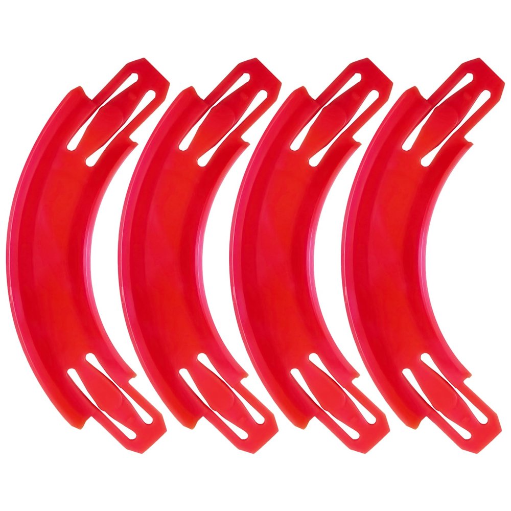 Racetrack Connectors Compatible with Hot Wheels, 90 Degree Banked Turn, 4 Packs, Upgrade Edition (Red)