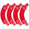 Racetrack Connectors Compatible with Hot Wheels, 90 Degree Banked Turn, 4 Packs, Upgrade Edition (Red) view 1