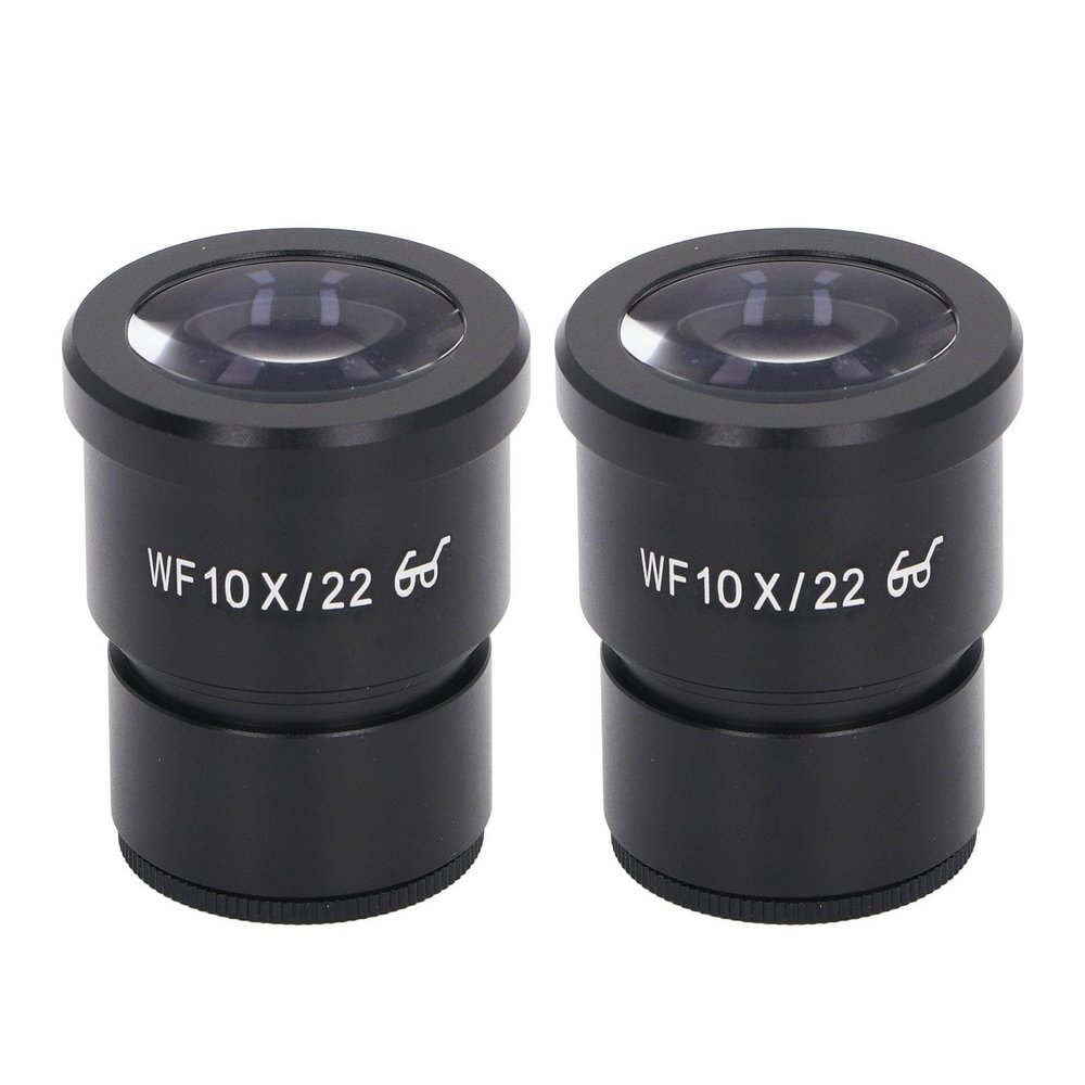 2Pcs Microscope Eyepiece 10X, Wide Angle Biological Eyepiece with 22mm Eye Point, Aluminum Alloy Eye Point Wide Field Eyepiece, 30mm Mounting Size for Most Microscopes, Enhanced