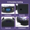 BUBBLELOGUS Devil Wing Case for Tamagotchi Uni, Silicone Cover with Holographic Laser Faceplate Sticker & Star Dust Plug, 3-in-1 Set (Black) view 3