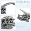 byepica 11-Piece Dinosaur Figurine Set, PVC Mini Models, Jurassic Halloween Decor, Grey Color Design view 2