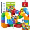 Electric Train Set, 3D stem Electric Train Set, 3D Train Routes with Mix-and-Match Stem Cubes, DIY Magic Rail Cube Magnetic Monorail with Rechargeable Car for Interactive Fun Play and Gifts view 1