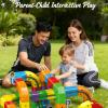 Electric Train Set, 3D stem Electric Train Set, 3D Train Routes with Mix-and-Match Stem Cubes, DIY Magic Rail Cube Magnetic Monorail with Rechargeable Car for Interactive Fun Play and Gifts view 2