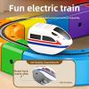 3D Infinity Track Electric Train Set - Cube Track Fusion Toy, Anti-Gravity Flexible Race Tracks with Motorized Train and Traffic Signs, STEM Building Toy for Kids(51pcs+1car) view 4