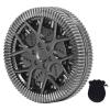 BONKZEBU Stress Relief Slider , Magnetic Push Slider Toy with hub Pattern for Anxiety Relief, Stress Reduction, ADHD, OCD, Autism, Suitable for Home, Office, Travel (Silver Black) view 1