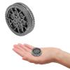 BONKZEBU Stress Relief Slider , Magnetic Push Slider Toy with hub Pattern for Anxiety Relief, Stress Reduction, ADHD, OCD, Autism, Suitable for Home, Office, Travel (Silver Black) view 4