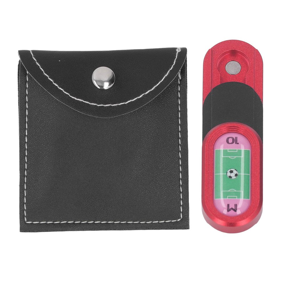 3 Layer Push Card Slider Toy, ADHD Magnetic Slider Toy, Soccer Field Pattern Aluminum Alloy Stress Relief Fidget Toy with Haptic Feedback, Compact Pocket - Sized for Office Home Tr (Red)