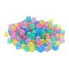 uxcell 50Pcs Mini Dice, 5mm/0.2" Acrylic Tiny Six Side Game Dot Square Dice Bulk for Table Board Game Party Activities, Clear 5 Colors view 1
