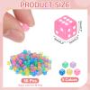 uxcell 50Pcs Mini Dice, 5mm/0.2" Acrylic Tiny Six Side Game Dot Square Dice Bulk for Table Board Game Party Activities, Clear 5 Colors view 2