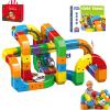 Electric Train Set, 3D stem Electric Train Set, 3D Train Routes with Mix-and-Match Stem Cubes, DIY Magic Rail Cube Magnetic Monorail with Rechargeable Car for Interactive Fun Play and Gifts view 1