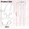 20 PCS White Bows for Cake, Satin Ribbon Bow Cupcake Toppers, White Bows Decor Cake Balloon Decorations, Valentine's Bowknot Ribbons, Bows for Birthday Wedding Party Wedding Anniversary Party Supplies view 2