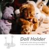3pcs Adjustable Doll Support Brackets PP Construction Lightweight Sturdy Figures Display Stand for Dolls Action Figures and Models White view 3