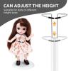 3pcs Adjustable Doll Support Brackets PP Construction Lightweight Sturdy Figures Display Stand for Dolls Action Figures and Models White view 4