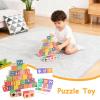 Alphabet Blocks  Wooden Color Learning Puzzle, Kids Animal Matching Stacking Toy, Educational Cognitive Development, Educational Activity Set for Preschool, Kindergarten, Girls, Boy view 4